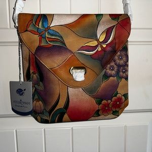 Anuschka Hand Painted Crossbody Purse